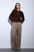 Antioch-Antioch Kahve Yumuşak Dokulu Kadın Hırka-Hırka-4-Milagron.com