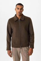 Antioch-Kahve Yün Karışımlı Mevsimlik Erkek Mont-Mont-2-Milagron.com