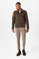 Antioch-Kahve Yün Karışımlı Mevsimlik Erkek Mont-Mont-3-Milagron.com