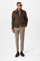 Antioch-Kahve Yün Karışımlı Mevsimlik Erkek Mont-Mont-4-Milagron.com