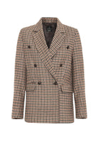 Antioch-Kiremit Kadın Kazayağı Desenli Blazer Ceket-Ceket-8-Milagron.com