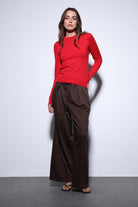 Antioch-Antioch Kırmızı Basic Kadın Triko Kazak-Kazak-3-Milagron.com