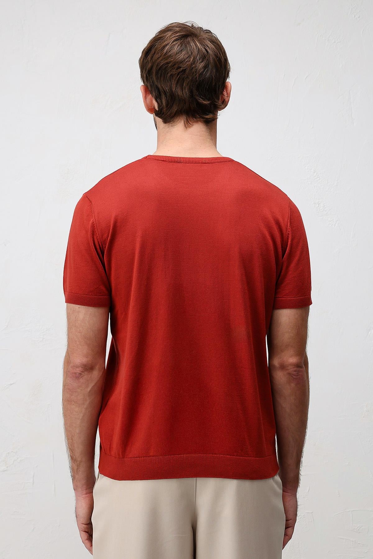 Antioch Kırmızı Comfort Slim Triko T-Shirt