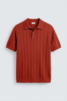 Antioch Kırmızı Dokulu Triko Erkek Polo T-Shirt