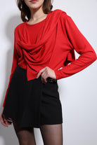 Antioch-Kırmızı Drapeli şal Detaylı Top-Top-7-Milagron.com