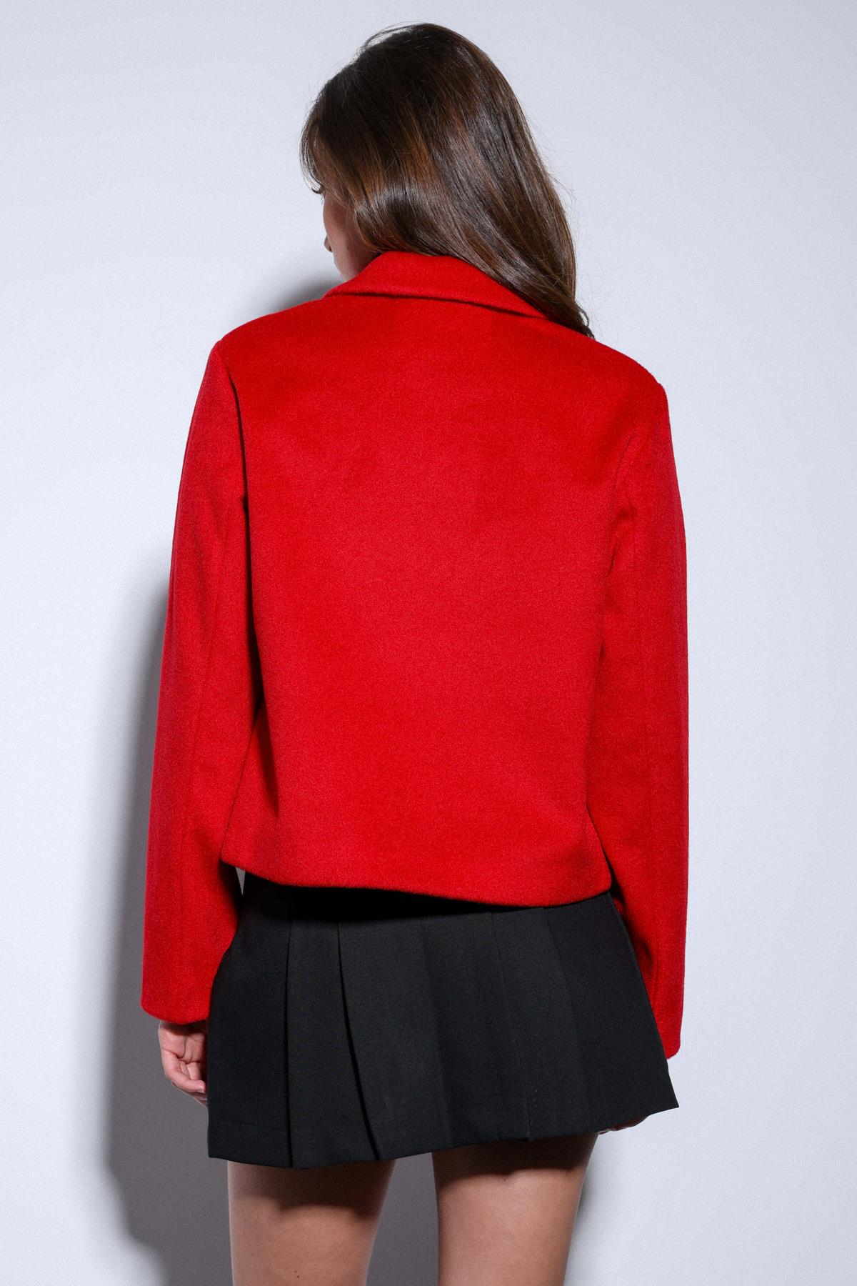 Antioch-Antioch Kırmızı Gömlek Yaka Kısa Kaşe Ceket-Ceket-9-Milagron.com