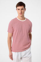 Antioch-Antioch Kırmızı Regular Fit çizgili Erkek T Shirt-T-Shirt-4-Milagron.com