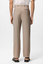 Antioch-Koyu Bej Yüksek Bel Baggy Erkek Pantolon-Kumaş Pantolon-4-Milagron.com