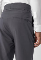 Antioch-Koyu Gri Yüksek Bel Toka Kemerli Pileli Kumaş Pantolon-Pantolon-7-Milagron.com