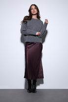 Antioch-Antioch Koyu Gri Yün Karışımlı Kadın Kazak-Kazak-3-Milagron.com