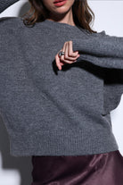 Antioch-Antioch Koyu Gri Yün Karışımlı Kadın Kazak-Kazak-4-Milagron.com