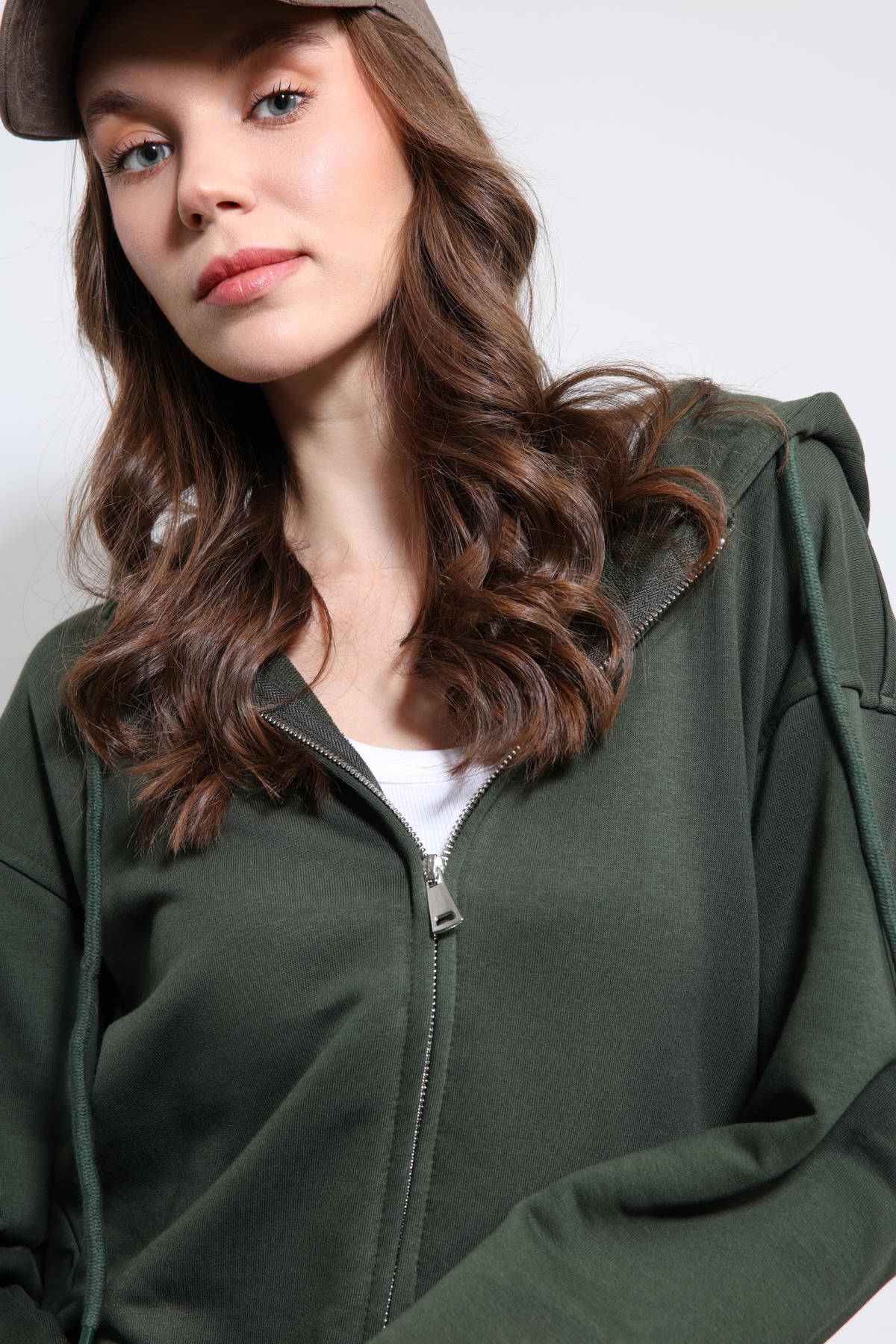 Antioch-Koyu Haki Kapüşonlu Eşofman Takım-Takım-5-Milagron.com