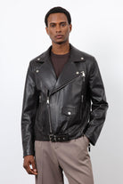 Antioch-Koyu Kahve 100% Deri Biker Ceket-Ceket-5-Milagron.com