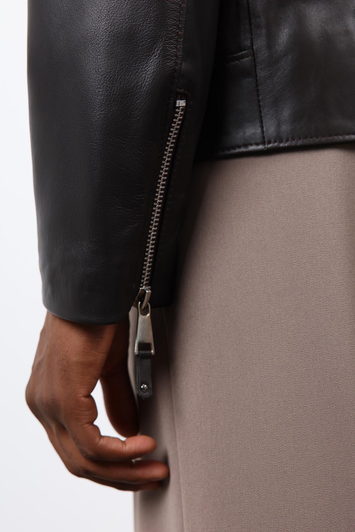 Antioch-Koyu Kahve 100% Deri Biker Ceket-Ceket-8-Milagron.com