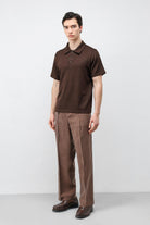 Antioch Koyu Kahve Basic Polo Yaka Erkek T-Shirt