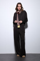 Antioch-Koyu Kahve Geniş Paça Relaxed Kadın Takım-Takım-1-Milagron.com