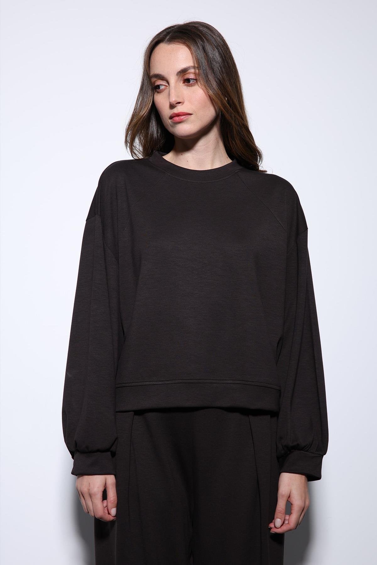 Antioch-Koyu Kahve Geniş Paça Relaxed Kadın Takım-Takım-5-Milagron.com