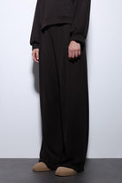 Antioch-Koyu Kahve Geniş Paça Relaxed Kadın Takım-Takım-7-Milagron.com