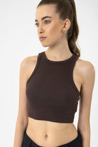 Antioch-Koyu Kahve Kadın Fitilli Crop Atlet-Atlet-3-Milagron.com