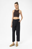 Antioch-Koyu Kahve Kadın Fitilli Crop Atlet-Atlet-4-Milagron.com