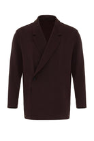 Antioch-Koyu Kahve Kruvaze Kapama Gizli Cep Erkek Blazer Ceket-Blazer Ceket-1-Milagron.com