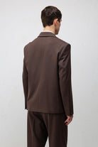 Antioch Koyu Kahve Relax Fit Kruvaze Erkek Blazer Ceket