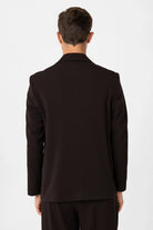 Antioch Koyu Kahve Relax Fit Kruvaze Erkek Blazer Ceket