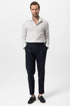 Antioch-Koyu Lacivert Duble Paça Yüksek Bel Erkek Pantolon-Kumaş Pantolon-4-Milagron.com