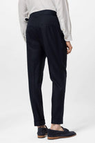 Antioch-Koyu Lacivert Duble Paça Yüksek Bel Erkek Pantolon-Kumaş Pantolon-6-Milagron.com