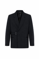 Antioch Koyu Lacivert Kuşaklı Relax Fit Erkek Blazer Ceket
