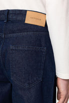 Antioch-Koyu Lacivert Yüksek Bel Relaxed Fit Erkek Kot Pantolon-Kot Pantolon-5-Milagron.com