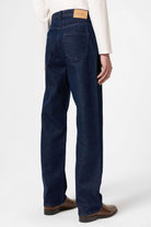 Antioch-Koyu Lacivert Yüksek Bel Relaxed Fit Erkek Kot Pantolon-Kot Pantolon-6-Milagron.com