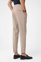 Antioch-Koyu Taş Yüksek Bel Toka Kapama Pileli Erkek Pantolon-Kumaş Pantolon-4-Milagron.com