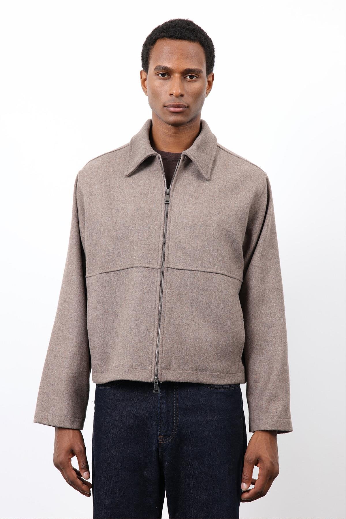 Antioch-Koyu Vizon Regular Fit Dokulu Erkek Mont-Mont-3-Milagron.com