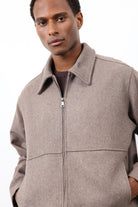 Antioch-Koyu Vizon Regular Fit Dokulu Erkek Mont-Mont-4-Milagron.com