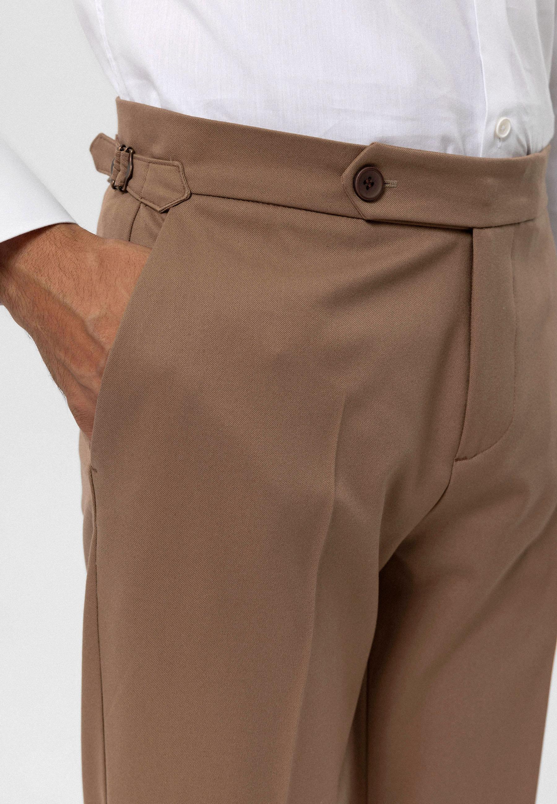 Antioch-Koyu Vizon Yüksek Bel Regular Fit Erkek Pantolon-Kumaş Pantolon-4-Milagron.com