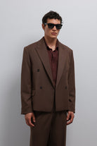 Antioch Kruvaze Relax Crop Fit Blazer Ceket
