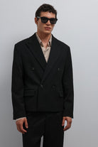 Antioch Kruvaze Relax Crop Fit Blazer Ceket