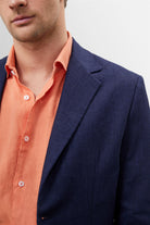 Antioch-Lacivert %100 Keten Erkek Blazer Ceket-Ceket-5-Milagron.com