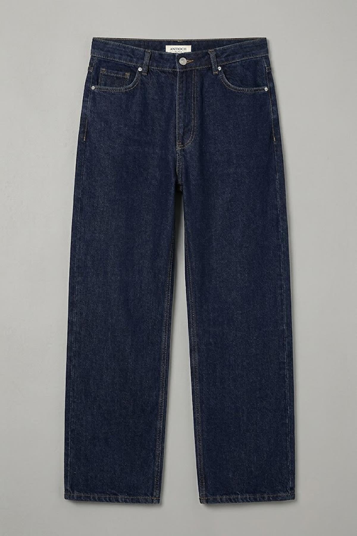 Antioch Lacivert Baggy Fit Erkek Jean
