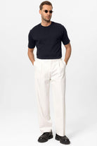 Antioch-Lacivert Bisiklet Yaka Basic T Shirt-T-Shirts-2-Milagron.com