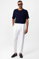 Antioch-Lacivert Bisiklet Yaka Fitilli Erkek T Shirt-T-Shirts-2-Milagron.com