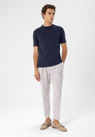 Antioch-Lacivert Bisiklet Yaka Slim Fit T Shirt-T-Shirts-1-Milagron.com