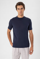 Antioch-Lacivert Bisiklet Yaka Slim Fit T Shirt-T-Shirts-5-Milagron.com