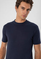 Antioch-Lacivert Bisiklet Yaka Slim Fit T Shirt-T-Shirts-6-Milagron.com