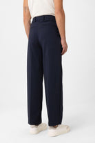 Antioch-Lacivert Çift Pileli Baggy Fit Erkek Pantolon-Kumaş Pantolon-5-Milagron.com