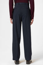 Antioch-Lacivert Çizgili Relaxed Fit Erkek Pantolon-Kumaş Pantolon-5-Milagron.com