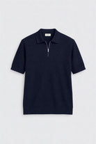 Antioch Lacivert Comfort Slim Fermuarlı Erkek Triko T-Shirt