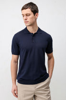Antioch Lacivert Comfort Slim Polo Yaka Erkek Triko T-Shirt