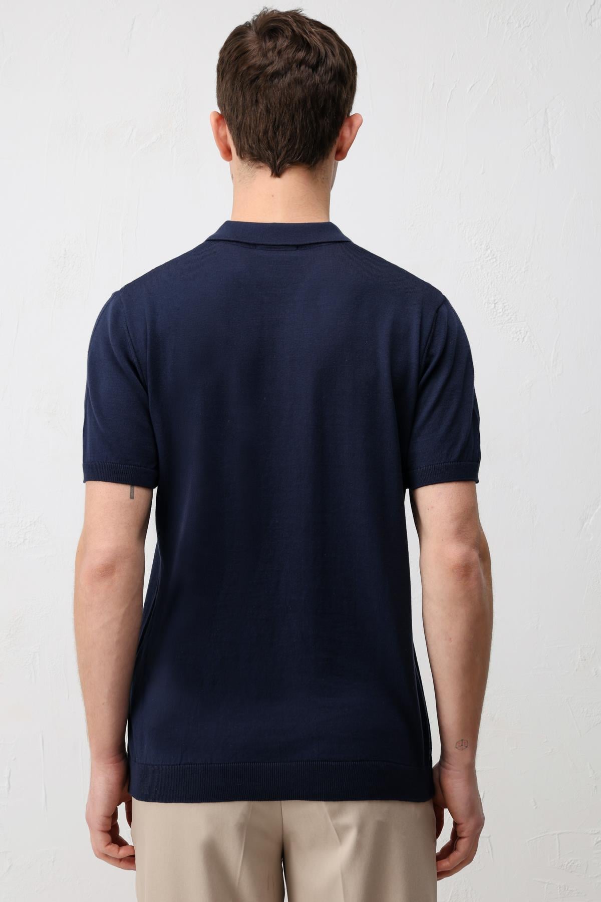 Antioch Lacivert Comfort Slim Polo Yaka Erkek Triko T-Shirt